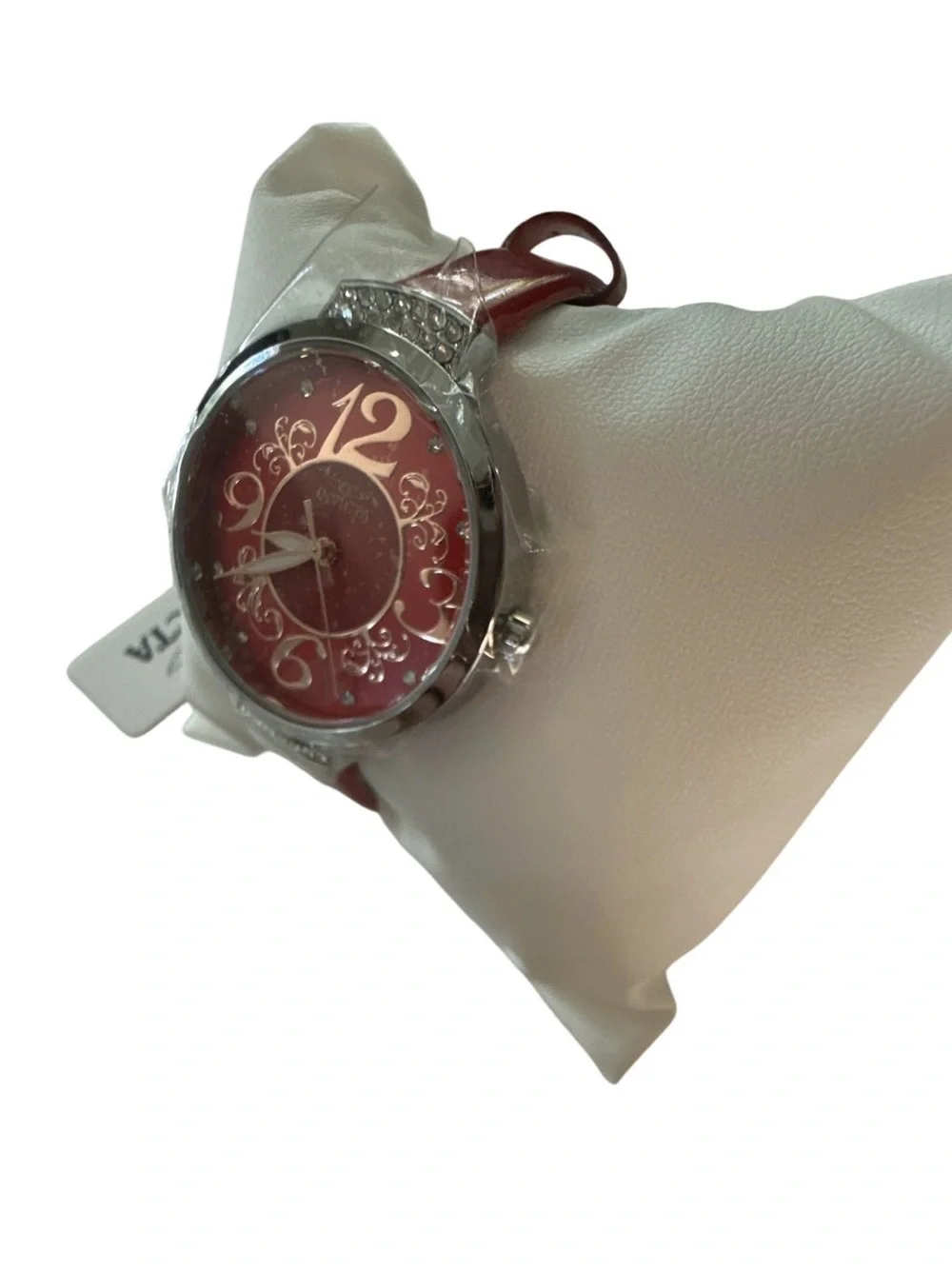 NEW Invicta Women’s Crystal Red Strap Alice In Wonderland Vibe Statement Glam